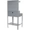 Global Industrial Slope Top Shop Desk w/ Pigeonhole Storage, Pegboard w/Shelf, 34-1/2W x 30D x 38 to 42-1/2H, Gray 249458GY - alternate 2